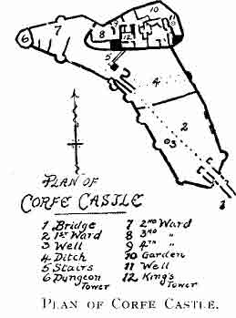 Plan of Corfe Castle.